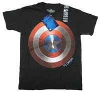 Nové - Černé tričko Captain America Marvel