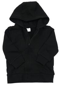 Černá propínací mikina s kapucí H&M