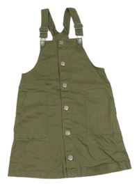 Khaki riflové laclové šaty H&M