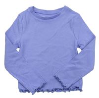 Modrofialové žebrované triko PRIMARK