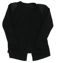 Černý vzorovaný cardigan 