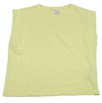 Světležluté crop tričko ZARA