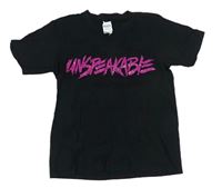 Černé tričko s nápisem - Unspeakable GILDAN