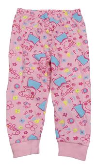 Růžové pyžamové kalhoty s Peppa Pig character