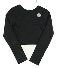 Černé sportovní crop triko F&F