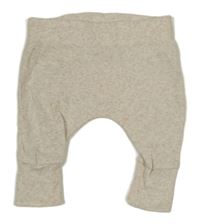 Světlebéžové melírované žebrované turecké tepláky s medvídkem Mothercare