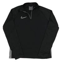 Černo-tmavošedá funkční sportovní mikina s logem Nike