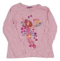 Světlerůžové pyžamové triko s potiskem - mia and me