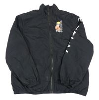 Černá šusťáková jarní bunda s potiskem - NARUTO H&M