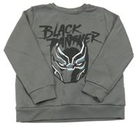 Tmavošedá teplá mikina s Černým Panterem PRIMARK