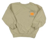 Béžová oversize mikina s dýní a nápisy George