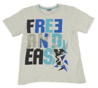 Bílé tričko s nápisy YIGGA