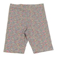 Bílé legínové kraťasy s kytičkami H&M