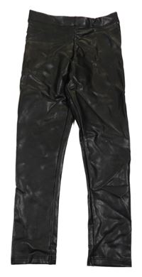 Černé koženkové kalhoty H&M