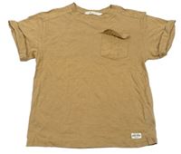 Béžové tričko s kapsičkou zn. H&M