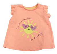 Neonově oranžové tričko se sluncem Matalan