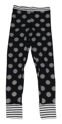 Černé puntíkaté pyžamové kalhoty TCM