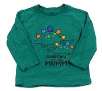 Zelené triko s dinosaury Matalan