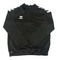 Černá sportovní funkční mikina s logem Hummel