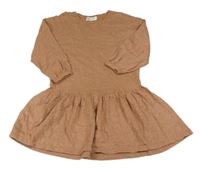 Hnědé třpytivé svetrové šaty H&M