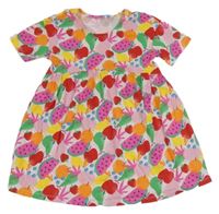 Bílo-barevné bavlněné šaty s ovocem zn. Dunnes