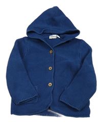 Tmavomodrý propínací svetr s kapucí Impidimpi