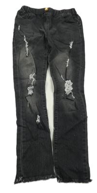 Antracitové džegíny s prošoupáním