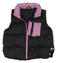 Černá šusťáková zateplená vesta Primark