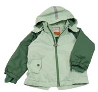 Zelenkavo-khaki šusťáková jarní bunda s kapucí TCM