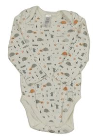 Bílé body s ježky a králíky C&A