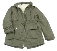 Khaki šusťáková zimní parka H&M