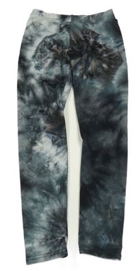 Černo-šedé batikované legíny Shein