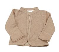 Starorůžová třpytivá propínací mikina