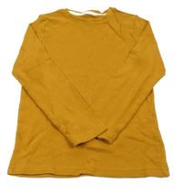 Medové žebrované triko Tu