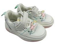 Bílé koženkové botasky s duhou a srdcem Primark vel. 22