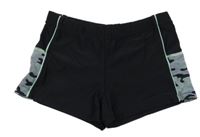 Černé nohavičkové plavky se vzorem Y.F.K.