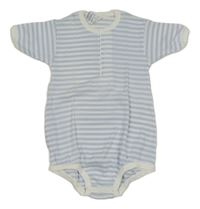 Světlemodro-bílé pruhované body