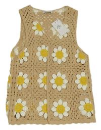 Nové - Hnědý květovaný háčkovaný cardigan Primark