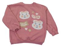 Starorůžová oversize mikina s Blush George