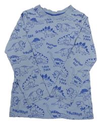Modré triko s dinosaury H&M