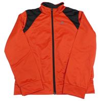 Červeno-černá sportovní funkční propínací mikina Domyos