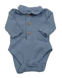 Modré žebrované body s límečkem George