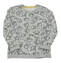 Šedo-černá vzorovaná mikina George