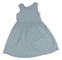 Světlemodré květované bavlněné šaty George