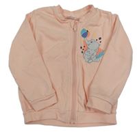 Meruňková propínací mikina s Dumbem Disney