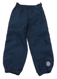 Tmavomodré sofsthellové kalhoty 