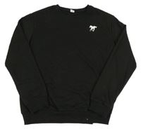 Černá mikina s koníkem shein