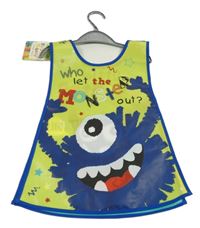 Nové - Zeleno-modrá pracovní gumová vesta s příšerkami 