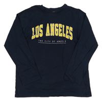 Tmavomodré triko s nápisem Primark