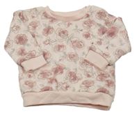 Světlerůžová květovaná mikina Primark
